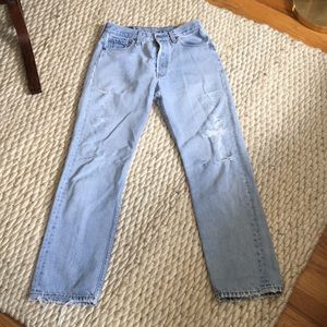 Perfectly distressed vintage Levi’s 501s